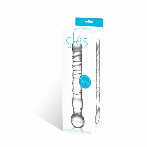 Joystick Glass Dildo Wand Anal & G-Spot Clear