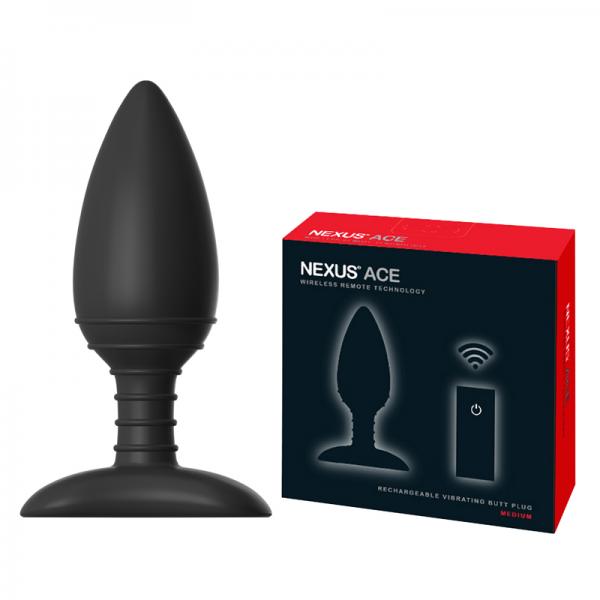 Nexus Ace Remote Control Medium Butt Plug Black