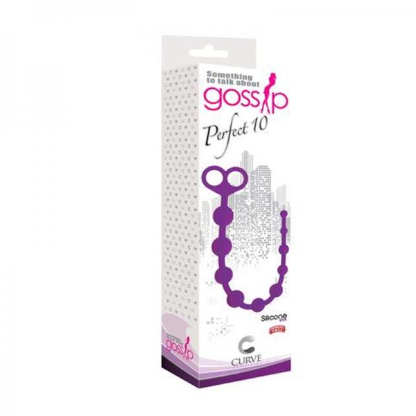 Gossip Perfect 10 Silicone Anal Beads Violet