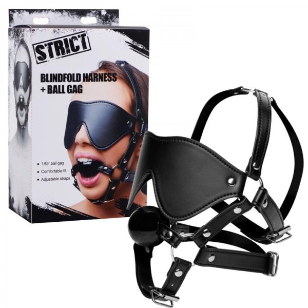 Strict Blindfold Harness Plus Ball Gag