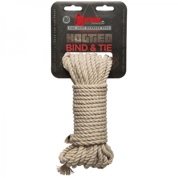 Kink Bind & Tie Hemp Bondage Rope 30 Feet Natural