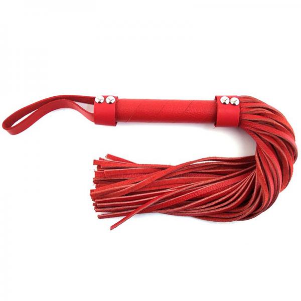 Rouge H-style Leather Flogger Red