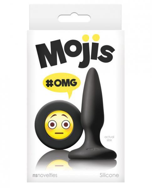 Mojis #OMG Mini Butt Plug with Emoji Face  Black